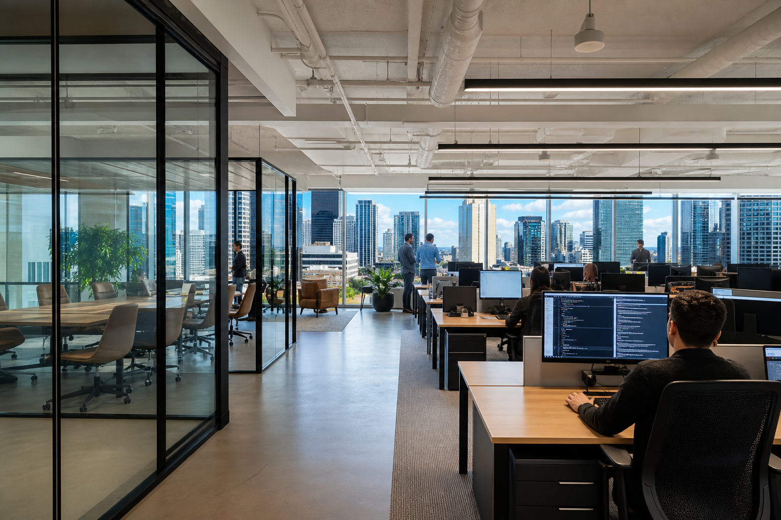 Modern office workspace